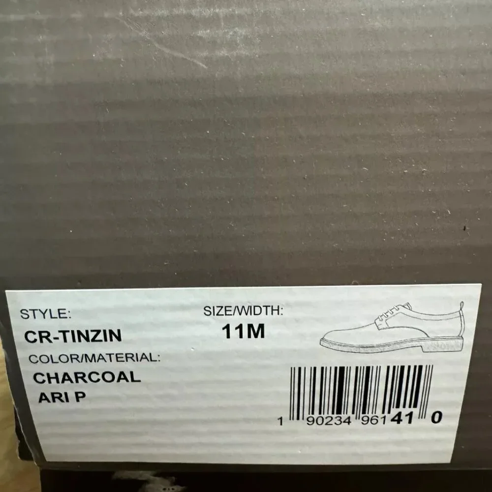 Crown Vintage Mens Tinzin Oxford Charcoal Size 11 M